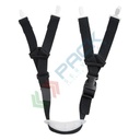 Sottogola a 4 punti in nylon + polipropilene, ideale per caschetti da lavoro serie Expertbase, con cinturino sottogola a Y e regolazione della fibbia, colore nero