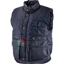 Gilet da lavoro imbottito con collo antivento, 65% poliestere - 35% cotone