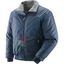 Giubbino da lavoro in poliestere/PU, internamente foderato in pile, colore blu