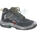 Scarpe antinfortunistiche da lavoro, S1P SRC, alte, tipo trekking, in crosta bovina