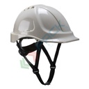 Casco da lavoro con calotta in ABS non ventilata, versione fotoluminescente, imbracatura di sospensione a 6 punti in tessuto, regolazione a cremagliera, collezione Endurance, certificato EN 397 + EN 50365, tg regolabile 56-63 cm, bianco