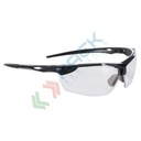 Occhiali protettivi da lavoro bilente, rivestimento antigraffio e anti appannamento, in policarbonato, EN 166 1 FT K, N + EN 170 2C-1.2 + EN 172 5-3.1, modello Defender leggero e dal look sportivo, lenti chiare
