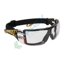 Occhiali protettivi da lavoro bilente, rivestimento antigraffio e anti appannamento, in policarbonato, EN 166 1 FT + EN 170 2C-1.2 + EN 172 5-3.1, modello Impervious Tech rivestimento oleorepellente e antisporco, lenti chiare