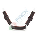 Sottogola a 2 punti in nylon + polipropilene, ideale per caschetti da lavoro serie Endurance ed Expertbase, con mentoniera e regolazione della fibbia, colore nero