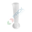 Cilindro in plastica (PP) graduato, capacità 500 ml, Mis. Ø 55,5 x 305 H mm, forma bassa, per usi generali di laboratorio