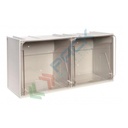 Cassettiera porta minuteria in plastica (PET), con 2 cassetti, Mis. 600 L x 240 P x 300 H mm, colore grigio chiaro