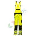 Salopette alta visibilità in Titanmill Plus (65% poliestere + 35% cotone) 300 gr, banda riflettente HiVisTex Pro leggera e flessibile, 10 tasche ampie, certificata EN ISO 20471 Classe 2, colore giallo/nero, tg. XXL