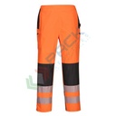 Pantaloni alta visibilità antipioggia da donna, 100% poliestere con membrana in PU, 190 gr, modello PW3, 5 tasche ampie, omologati CE + EN 343 + EN ISO 20471 Classe 2, colore arancione/nero, tg. S