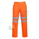 Pantaloni alta visibilità in tessuto Kingsmill Polycotton (80% poliestere + 20% cotone), 280 gr, 3 tasche ampie, ideale per chi lavora su stade e ferrovie, vestibilità tall, omologati CE + EN ISO 20471 Classe 2, colore arancione, tg. L