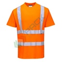 T-Shirt alta visibilità in maglia in 55% cotone + 45% poliestere, 175 gr, tessuto Cotton Comfort leggero e traspirante, certificata EN ISO 20471 Classe 2, colore arancione, tg. M