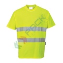 T-Shirt alta visibilità in maglia in 55% cotone + 45% poliestere, 175 gr, tessuto Cotton Comfort leggero e traspirante, certificata EN ISO 20471 Classe 2 + RIS 3279-TOM, colore giallo, tg. M