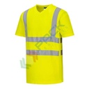 T-shirt alta visibilità in tessuto Kingsmill Polycotton (55% cotone + 45% poliestere) 175 gr, certificata EN ISO 20471 Classe 2 + RIS 3279-TOM, colore giallo, tg. L