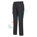 Pantalone da lavoro tessuto Kingsmill Stretch 98% cotone + 2% elastan, 255 gr, modello Combat Stretch Slim Fit, tasche cargo per facile accesso, vestibilità small, colore nero