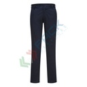Pantalone da lavoro tessuto Kingsmill Stretch 98% cotone + 2% elastan, 255 gr, modello Stretch Slim Chino attillato ideale per abbigliamento aziendale, vestibilità regular, colore blu navy scuro