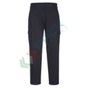 Pantalone da lavoro da donna, tessuto Kingsmill Stretch 98% cotone + 2% elastan, 255 gr, modello Stretch Slim Cargo attillato ideale per abbigliamento aziendale, colore nero