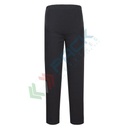 Pantalone da lavoro da donna, tessuto Kingsmill Stretch 98% cotone + 2% elastan, 255 gr, modello premaman elasticizzato, vestibilità slim contemporanea con morbido twill, colore nero