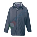 Giacca da lavoro antipioggia, 95% PVC + 5% PU, omologata EN 343,modello Sealtex Ocean, impermeabile con cuciture saldate, cappuccio con visiera e coulisse, colore blu navy