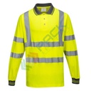 Polo alta visibilità in maglia in 55% cotone + 45% poliestere 175 gr, maniche lunghe con alto contenuto di cotone per un comfort superiore, certificata EN ISO 20471 Classe 3 + RIS 3279 TOM, colore giallo, tg. S