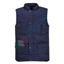 Gilet da lavoro imbottito multitasche, 65% poliestere + 35% cotone, 190 gr, modello Shetland, colore blu navy