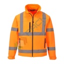 Giacca alta visibilità Softshell, 94% poliestere + 6% Elastan, 310 gr, omologata EN ISO 20471, colore arancione