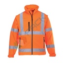 Giacca alta visibilità Softshell antivento ed impermeabile, 94% poliestere + 6% Elastan, 310 gr, omologata EN ISO 20471, colore arancione