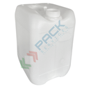 Tanica in plastica (HDPE), capacità 11 Lt, quadrata, sovrapponibile e omologata ADR/ONU, peso 500 gr, colore neutro - chiusura con tappo a vite con sigillo escluso