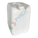 Tanica in plastica (HDPE), capacità 11 Lt, quadrata, sovrapponibile e omologata ADR/ONU, peso 500 gr, colore bianco - chiusura con tappo a vite con sigillo escluso
