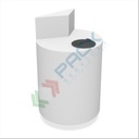 Serbatoio in plastica (PE) per stazioni di miscelazione e dosaggio reagenti, capacità 120 Lt, Mis. Ø 500 x 885 H mm, parte superiore con alzata verticale a due facce
