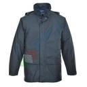 Giacca da lavoro antipioggia, 100% poliestere, modello Sealtex Classic, omologata EN 343, impermeabile con cuciture saldate, occhielli e retro aerato, colore blu navy