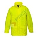 Giacca da lavoro antipioggia, 100% poliestere, modello Sealtex Classic, omologata EN 343, impermeabile con cuciture saldate, occhielli e retro aerato, colore giallo