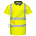 Polo alta visibilità 100% poliestere, punto occhio di pernice, 175 gr, colletto a costine, apertura con bottone, certificata EN ISO 20471 Classe 2, colore giallo, tg. 7XL