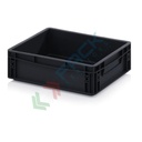 Cassetta in plastica (PP) conduttiva e antistatica, capacità 10 Lt, Mis. 400 L x 300 P x 120 H mm