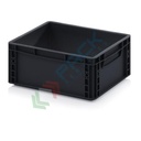 Cassetta in plastica (PP) conduttiva e antistatica, capacità 15 Lt, Mis. 400 L x 300 P x 170 H mm