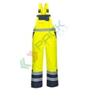 Salopette alta visibilità impermeabile 100% poliestere finitura antimacchia, doppio rivestimento in PU, 190 gr, certificata EN ISO 20471 Classe 2 + EN 343, colore giallo, tg. 4XL