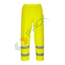Pantaloni alta visibilità antipioggia in tessuto Sealtex Ultra 100% poliestere con rivestimento in PU, 185 gr, omologati CE + EN 343 + EN ISO 20471 Classe 1, colore giallo, tg. 4XL