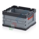 Cassetta in plastica (PP) pieghevole e richiudibile, capacità 21 Lt, Mis. 400 L x 300 P x 220 H mm, base e pareti chiuse