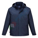 Giacca da lavoro antipioggia, 100% Poliestere Ripstop impermeabile, omologata EN 343, foderato e imbottito, modello Limax, cappuccio a scomparsa, colore blu navy