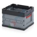 Cassetta in plastica (PP) pieghevole e richiudibile, capacità 26 Lt, Mis. 400 L x 300 P x 270 H mm, base e pareti chiuse