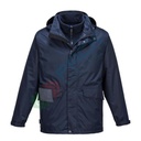 Giacca da lavoro antipioggia, 100% poliestere, modello Argo 3 in 1, omologata EN 343, impermeabile, antivento e traspirante, interno in pile staccabile, colore blu navy