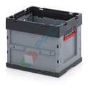 Cassetta in plastica (PP) pieghevole e richiudibile, capacità 31 Lt, Mis. 400 L x 300 P x 320 H mm, base e pareti chiuse