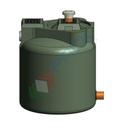 Filtro percolatore aerobico, A.E. 5, capacità 500 Lt, Mis. 780 L x 1000 P x 1000 H mm, per il trattamento secondario dei reflui domestici