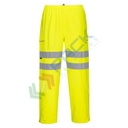 Pantaloni alta visibilità antipioggia 100% poliestere con membrana in PU, 200 gr, modello Extreme impermeabile e antivento, omologati CE + EN 343 + EN ISO 20471 Classe 2, colore giallo, tg. M