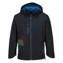 Giacca da lavoro antipioggia, 100% poliestere, omologata EN 343, traspirante, antivento e impermeabile, cappuccio con visiera e coulisse, colore nero