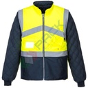 Giacca alta visibilità bicolore reversibile, 100% poliestere, 190 gr, omologata EN ISO 20471, colore giallo/blu navy