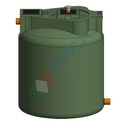 Filtro percolatore aerobico, A.E. 120, capacità 12000 Lt, Mis. Ø 2500 x 2500 H mm, per il trattamento secondario dei reflui domestici