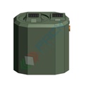 Fossa settica monocamerale, A.E. 5, Mis. 780 L x 1000 P x 1000 H mm, capacità 500 Lt