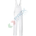 Salopette da lavoro da imbianchino, 100% Cotone 3111, pre lavato, 305 gr, modello Bolton, una tasca sul petto, tasche per ginocchiere, elastico sulla schiena, colore bianco