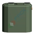 Fossa settica monocamerale, A.E. 10, Mis. 780 L x 1300 P x 1250 H mm, capacità 1000 Lt