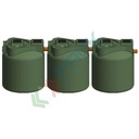 Fossa settica tricamerale, A.E. 10, Mis. Ø 3900 x 1250 H mm, capacità 1000 Lt