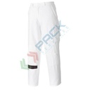 Pantalone da lavoro 100% Cotone, 305 gr, modello imbianchino, tessuto Premium non restringente, multitasche, ideale per tutte le esigenze di un artigiano, vestibilità tall, colore bianco